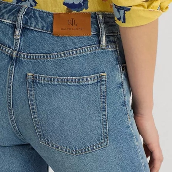 Lauren Ralph Lauren High Rise Flare Jeans blue wash size 10 new with tag - Picture 8 of 14